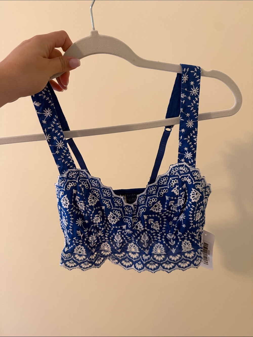 Women’s Blue Embroidered Bralette